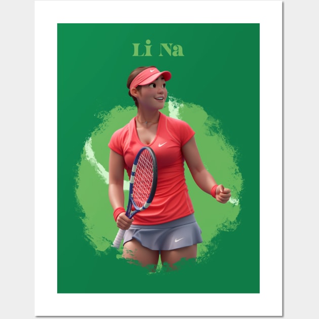 Li Na cartoon Wall Art by BAJAJU